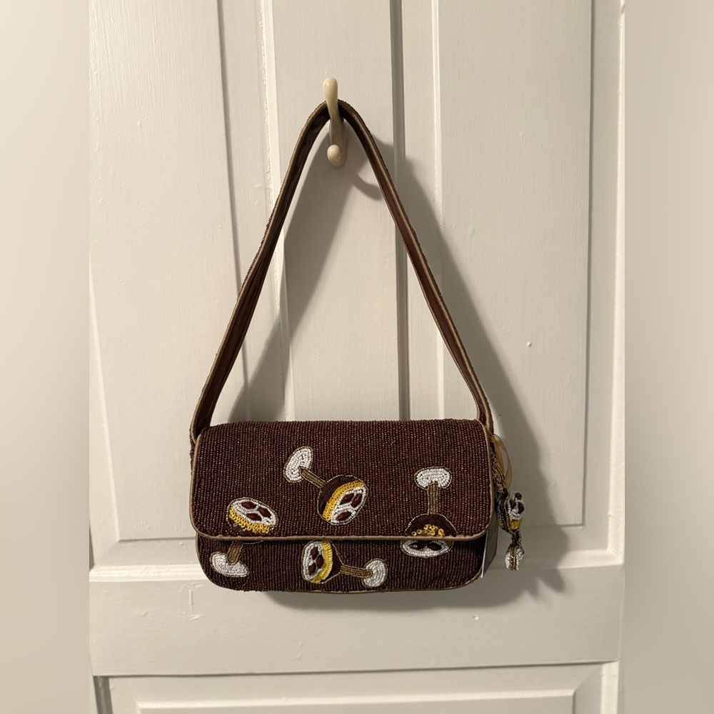 Viral Brown Expresso Martini Beaded Bag